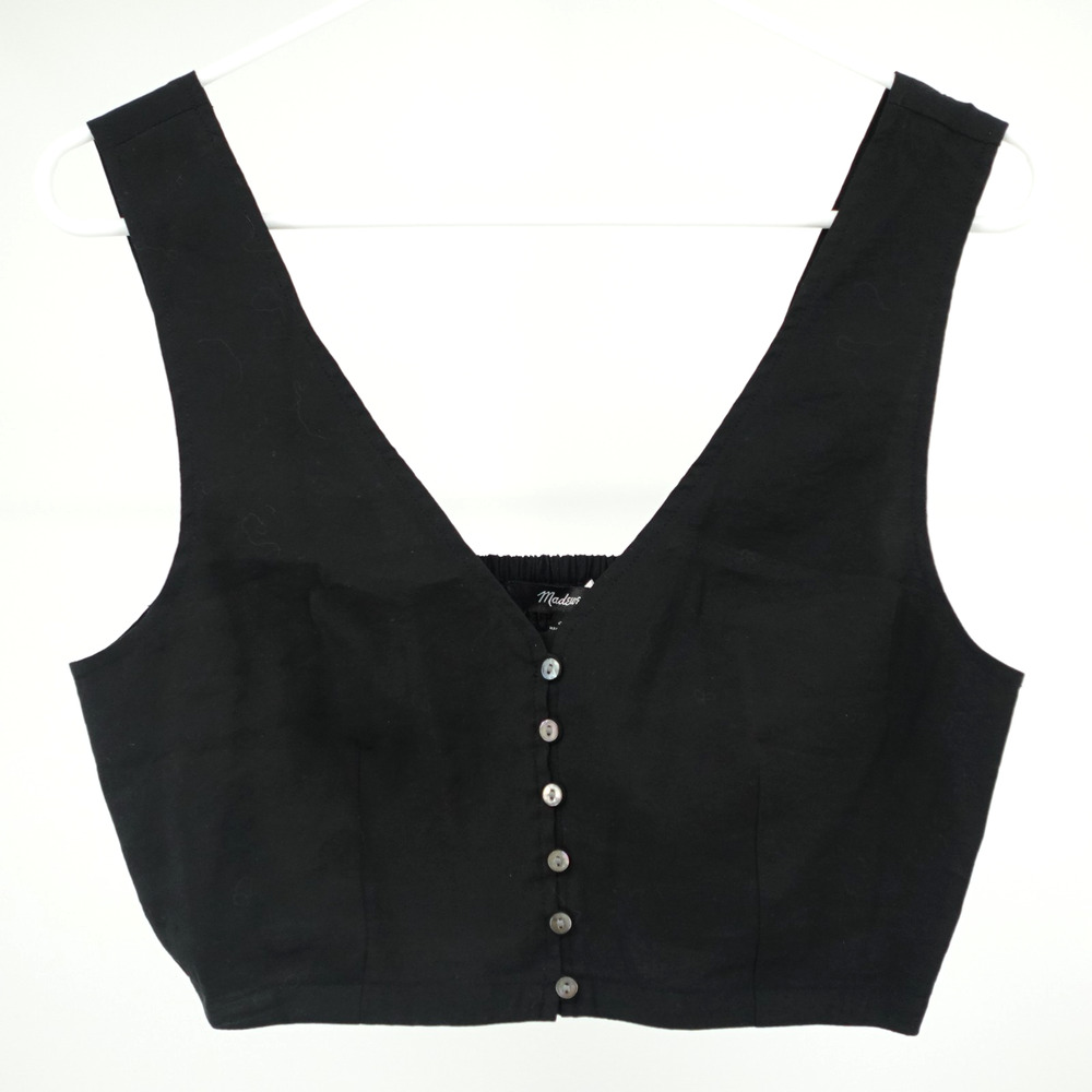 Madewell Vest Top SZ 4 Softdrape Gwen Cropped Acubi Streetwear Minimalist NWT